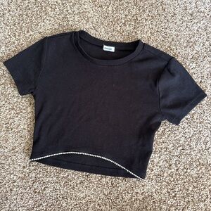 Garage Rhinestone Crop Top